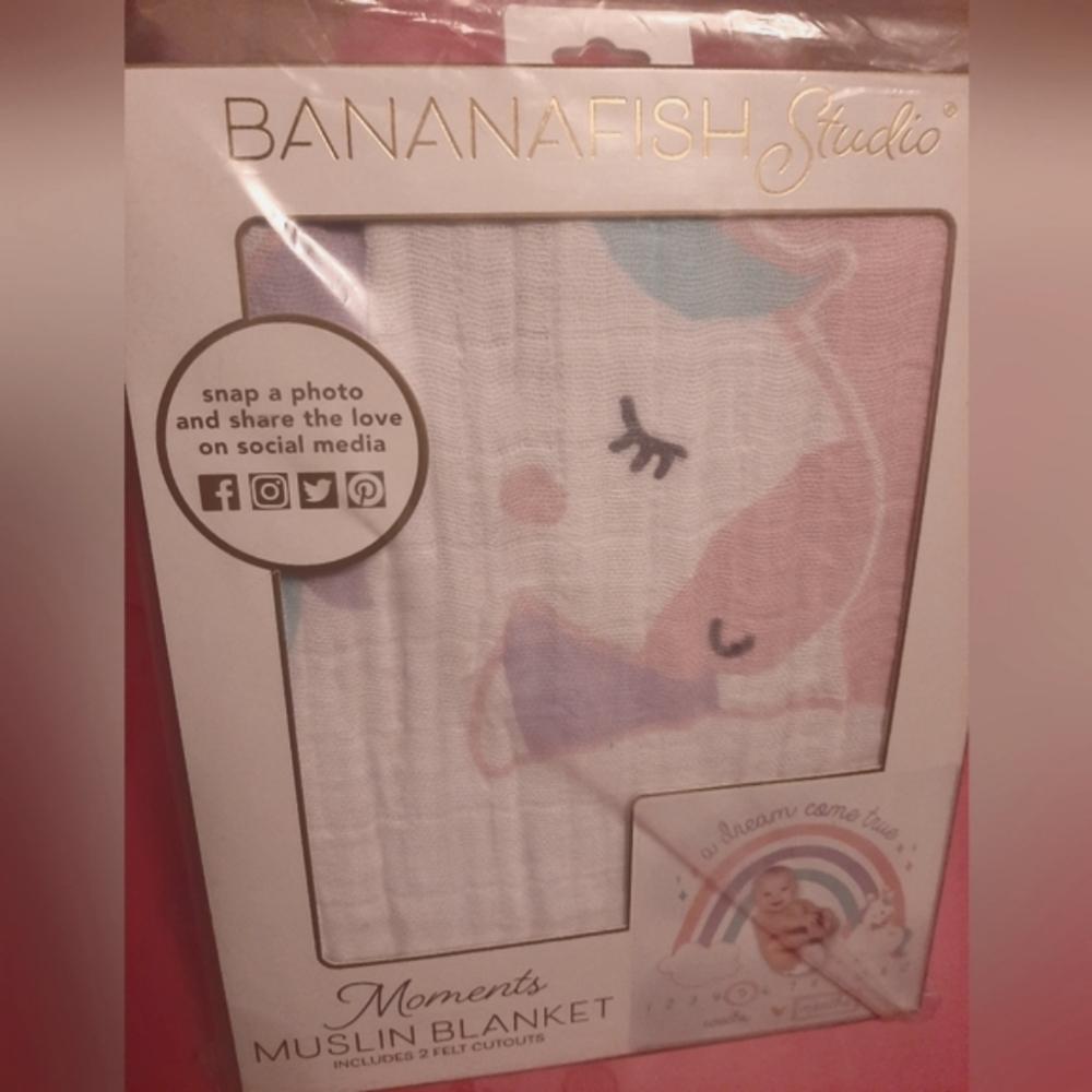 💲45" x 45" Unicorn Moments Blanket 1st year monthly marker